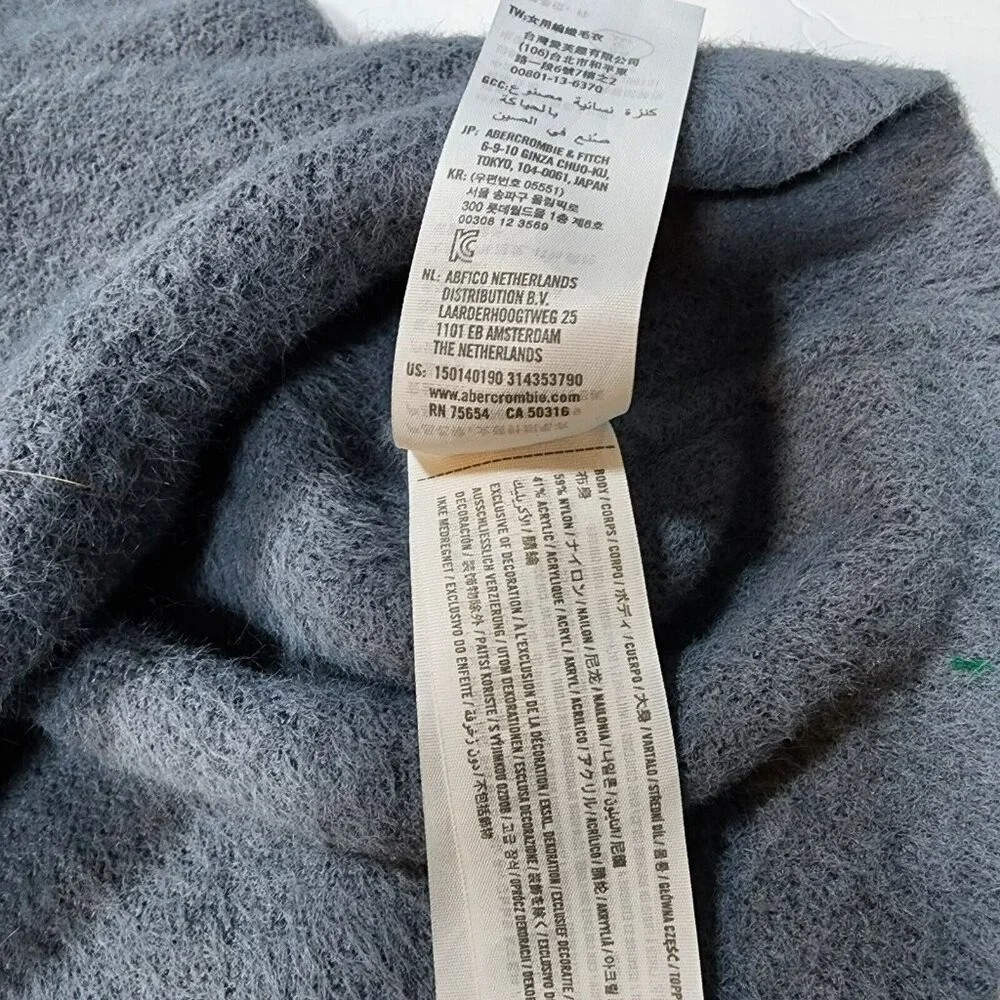 Abercrombie & Fitch Sweater Womens XL Shirt Blue Longsleeve Soft AF Collection - Picture 10 of 12